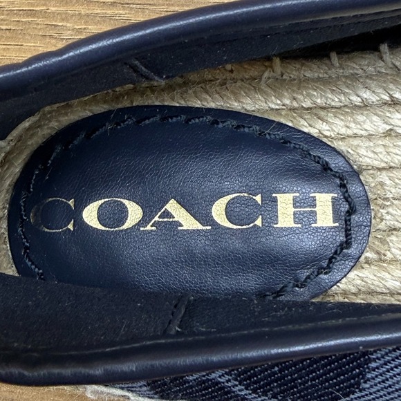 Coach Codi Espadrilles Flats Womens 6 Denim Blue - Picture 10 of 11